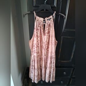 DREW Pink Patterned Sleeveless Dress